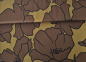 Preview: 100% Eco Vero Viskose Crepe Riesenblume olive-braun